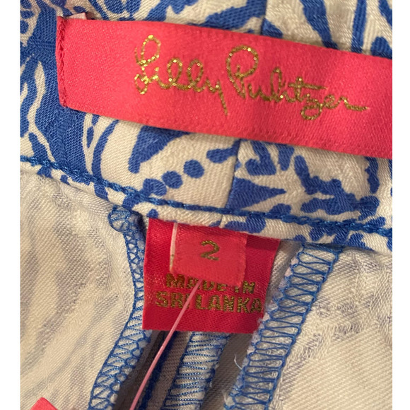 Lilly Pulitzer Kelly Skinny Ankle Dress Pants Coastal Blue White Fancy F… - Picture 12 of 16
